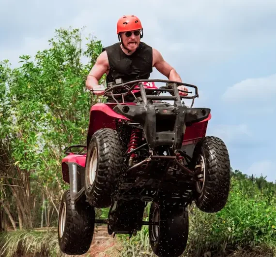 Traveler riding ATV in Bali adventure tours