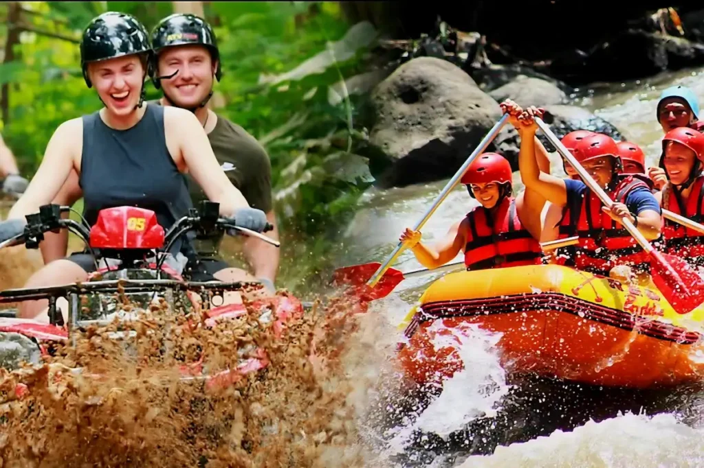 Bali Rafting and ATV tour in Ubud with adventurous activities and scenic river landscapes