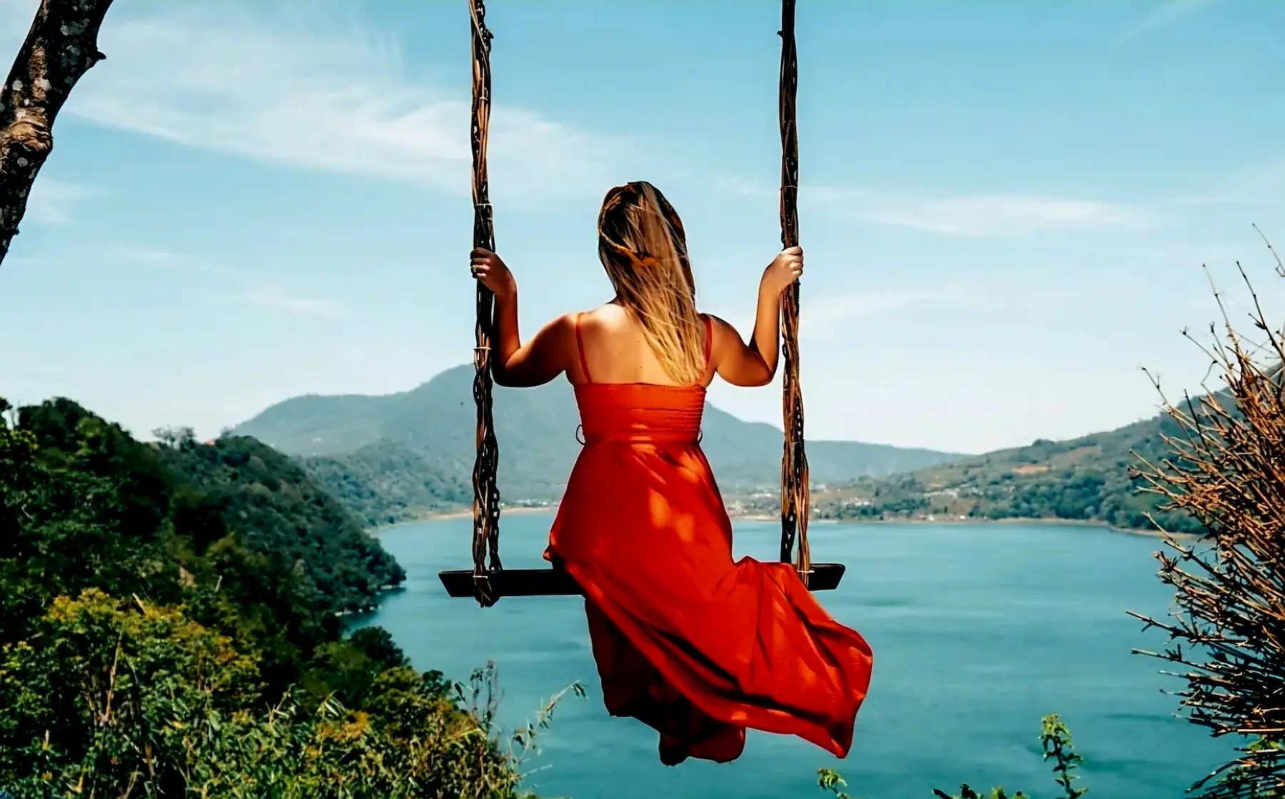 Woman enjoying the scenic view at Wanagiri Hidden Hills, an iconic spot in North Bali
